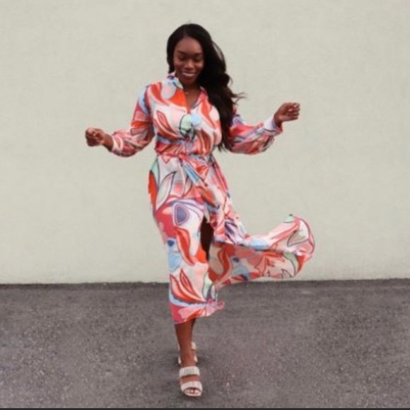 Alexis x Target Floral Long Sleeve Robe Dress - Picture 6 of 13